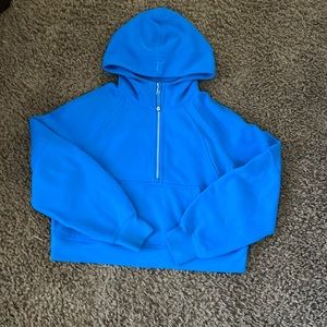 Lululemon poolside blue scuba half-zip hoodie size M/L